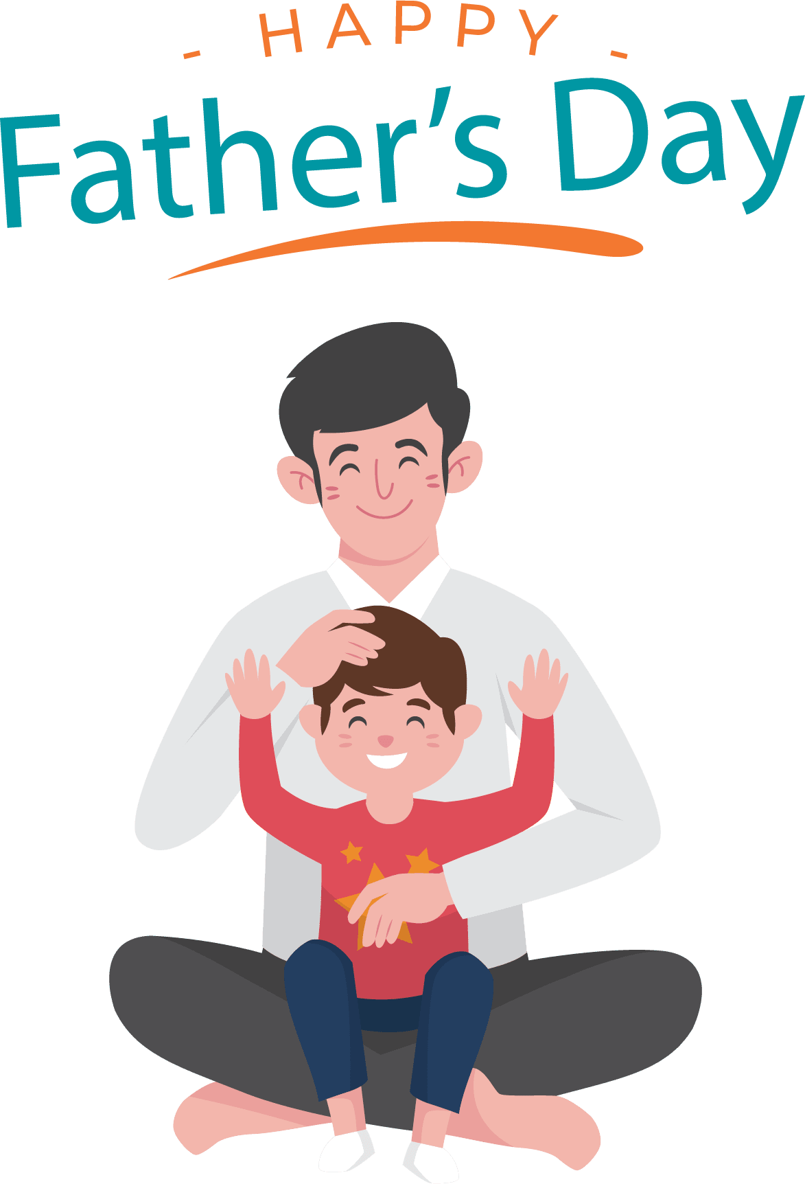 Happy fathers day father clipart transparent