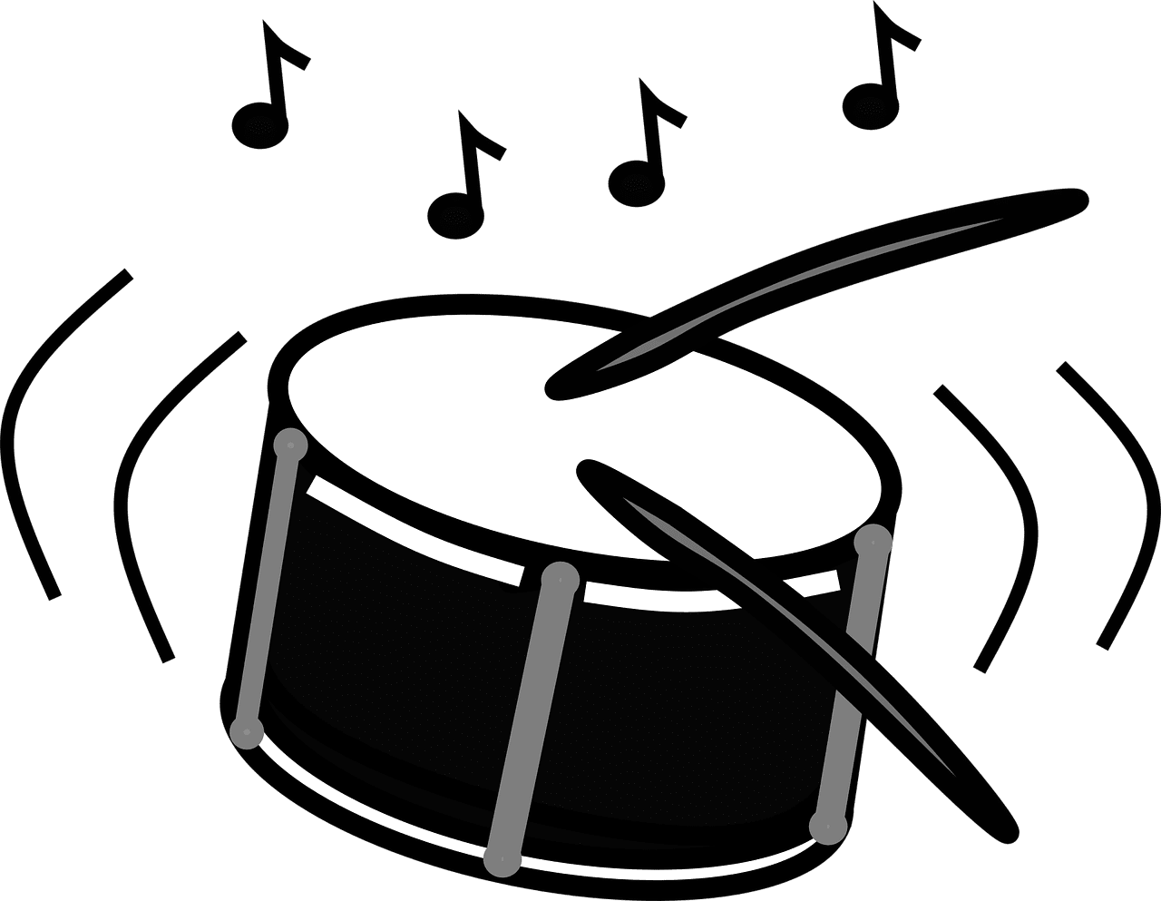Drum sound music vector graphic clipart