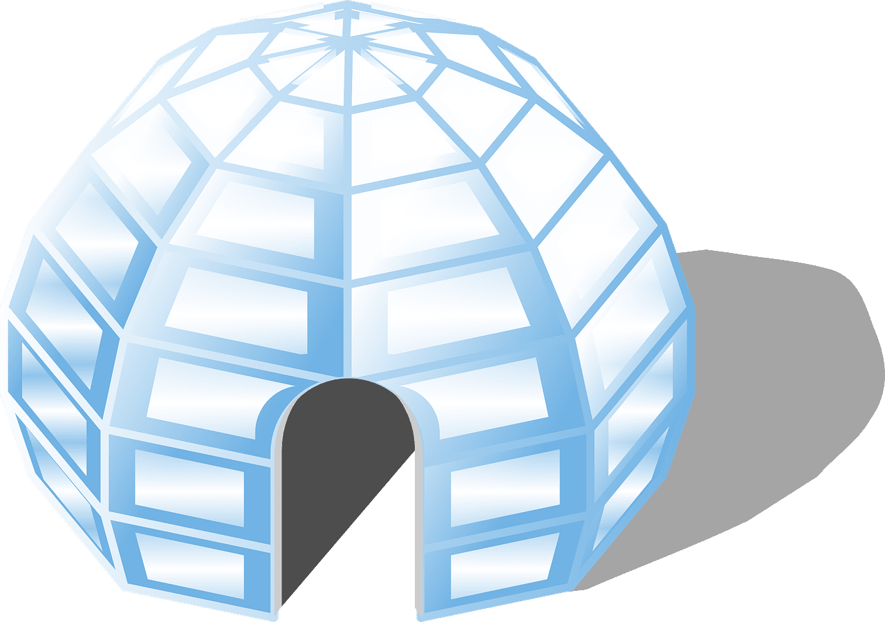 Igloo ice house vector graphic clipart