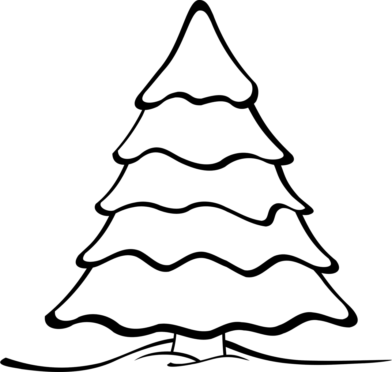 Christmas tree black and white bim create bitmap based window clipart picture