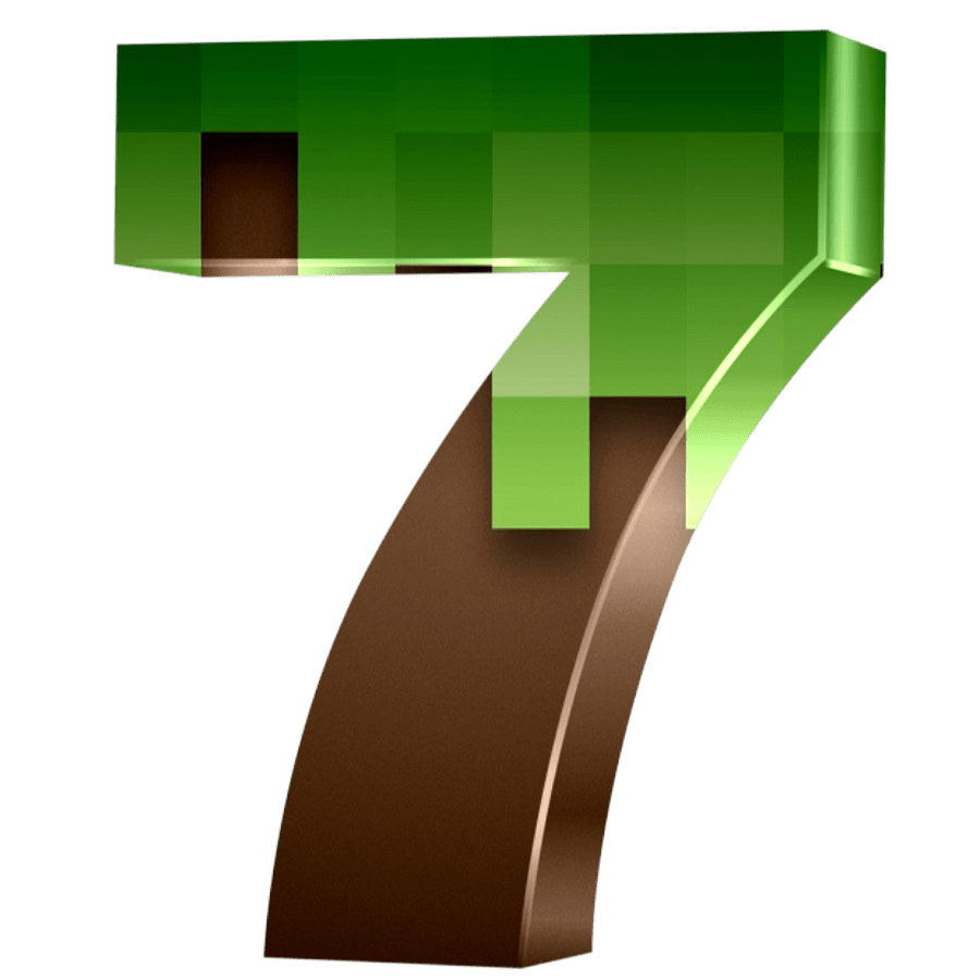 Minecraft numbers clipart clip art