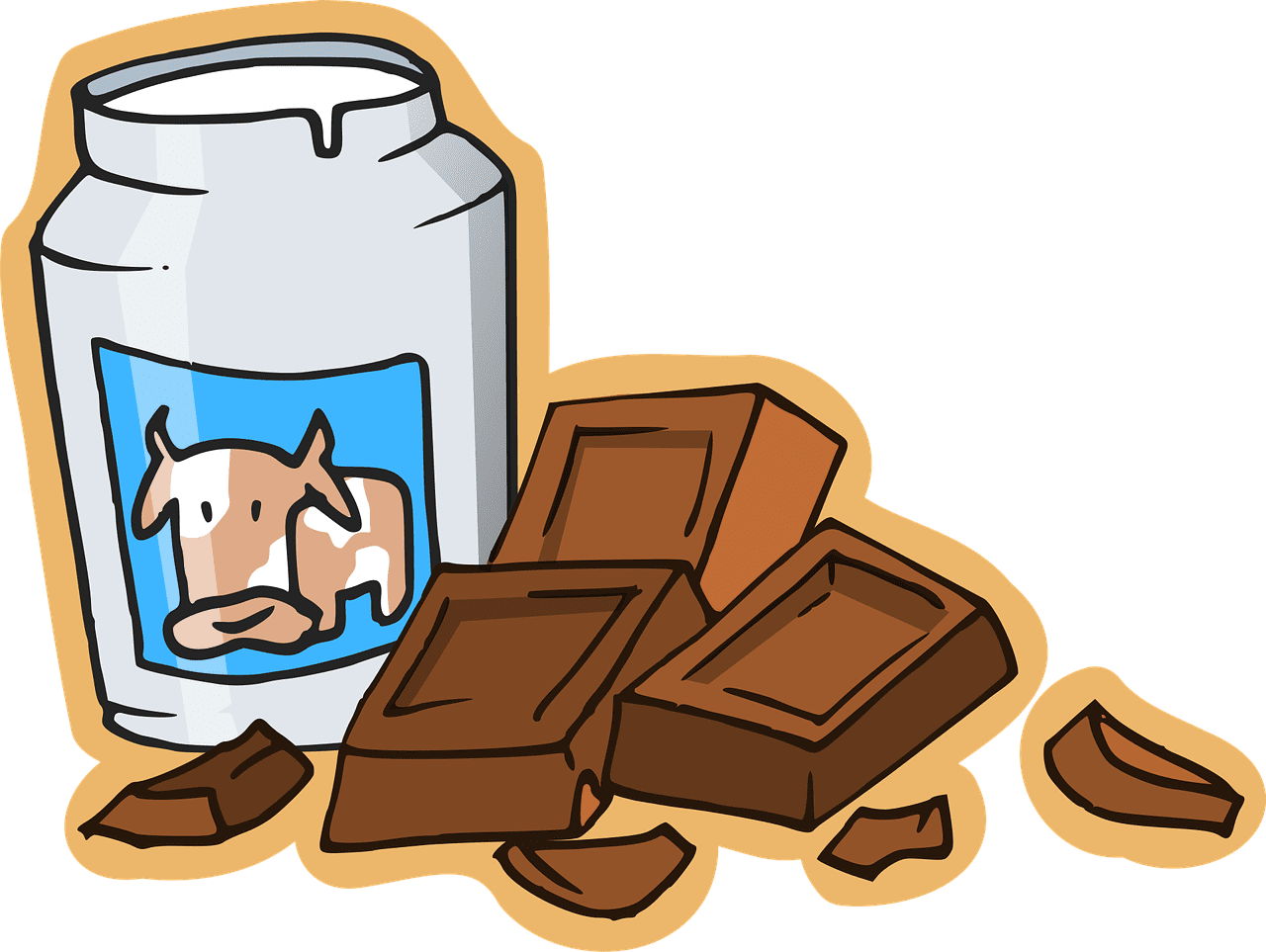 Chocolate dairy milk vector graphic clipart