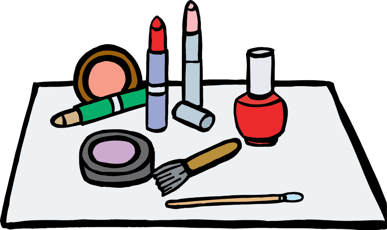 Makeup cosmetics content clipart make up vector