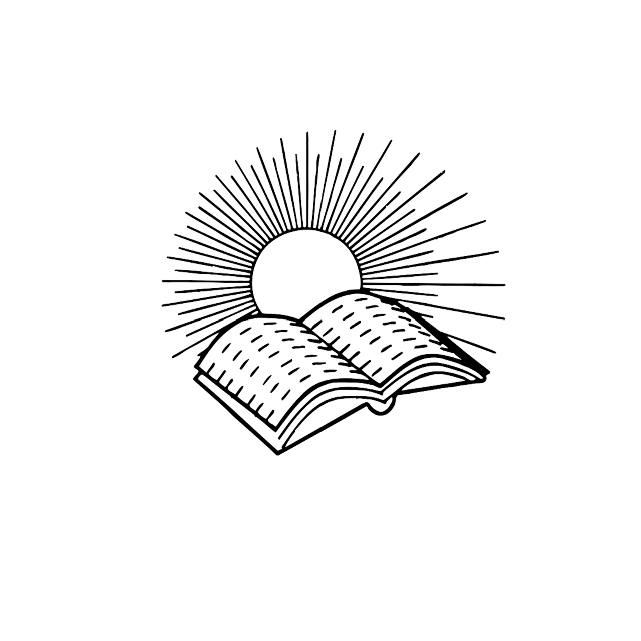 Sun black and white book clipart photo