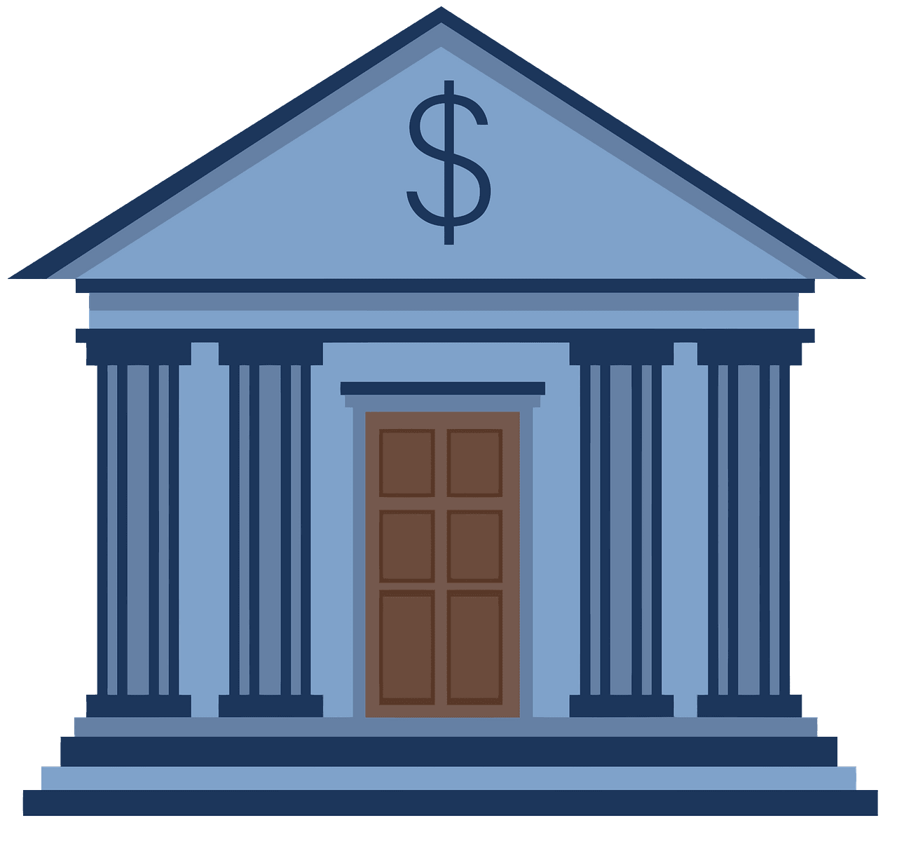 Bank building vector clipart images 2