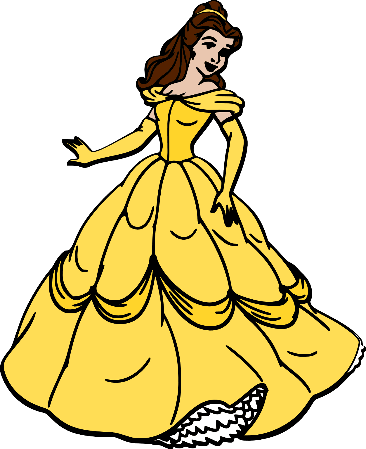 Dress belle clipart image