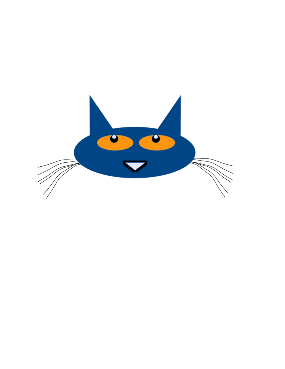Pete the cat vector clipart images