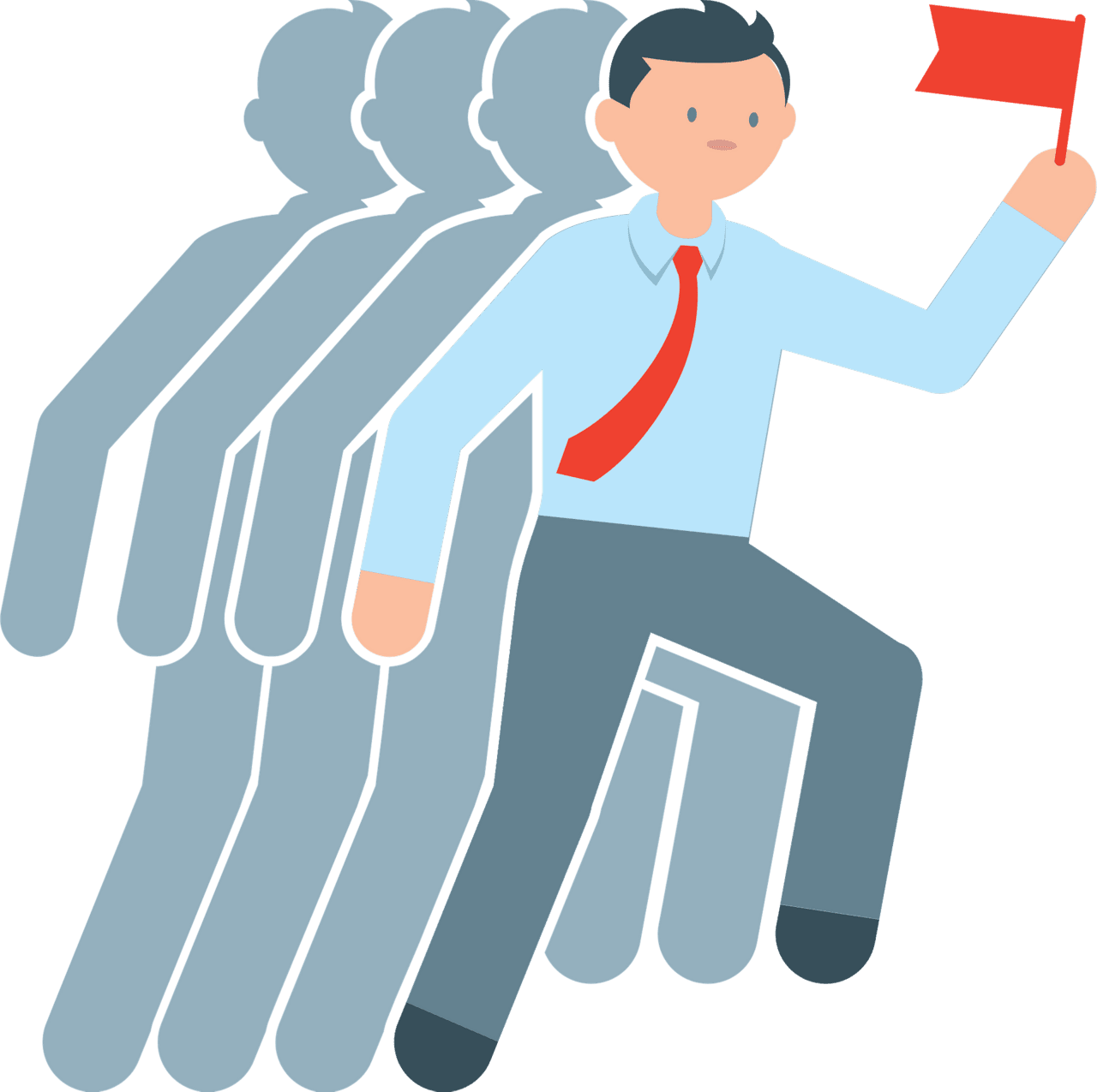 Leadership line leader vector clipart images 2