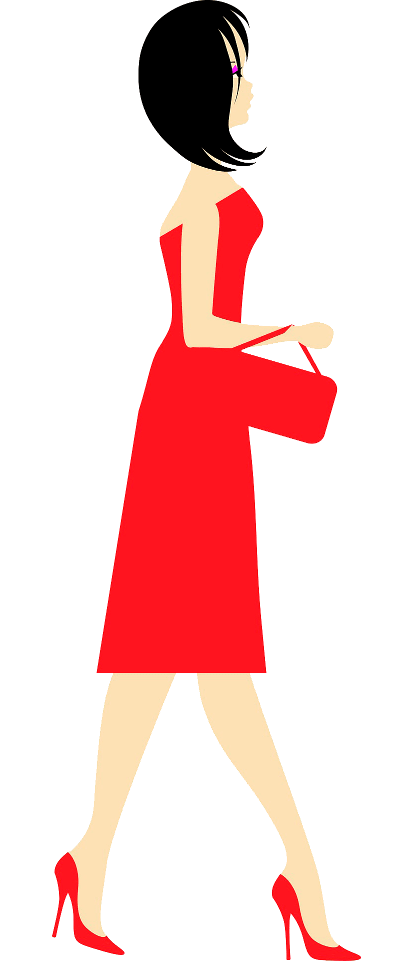 Walk ing woman vector clipart images