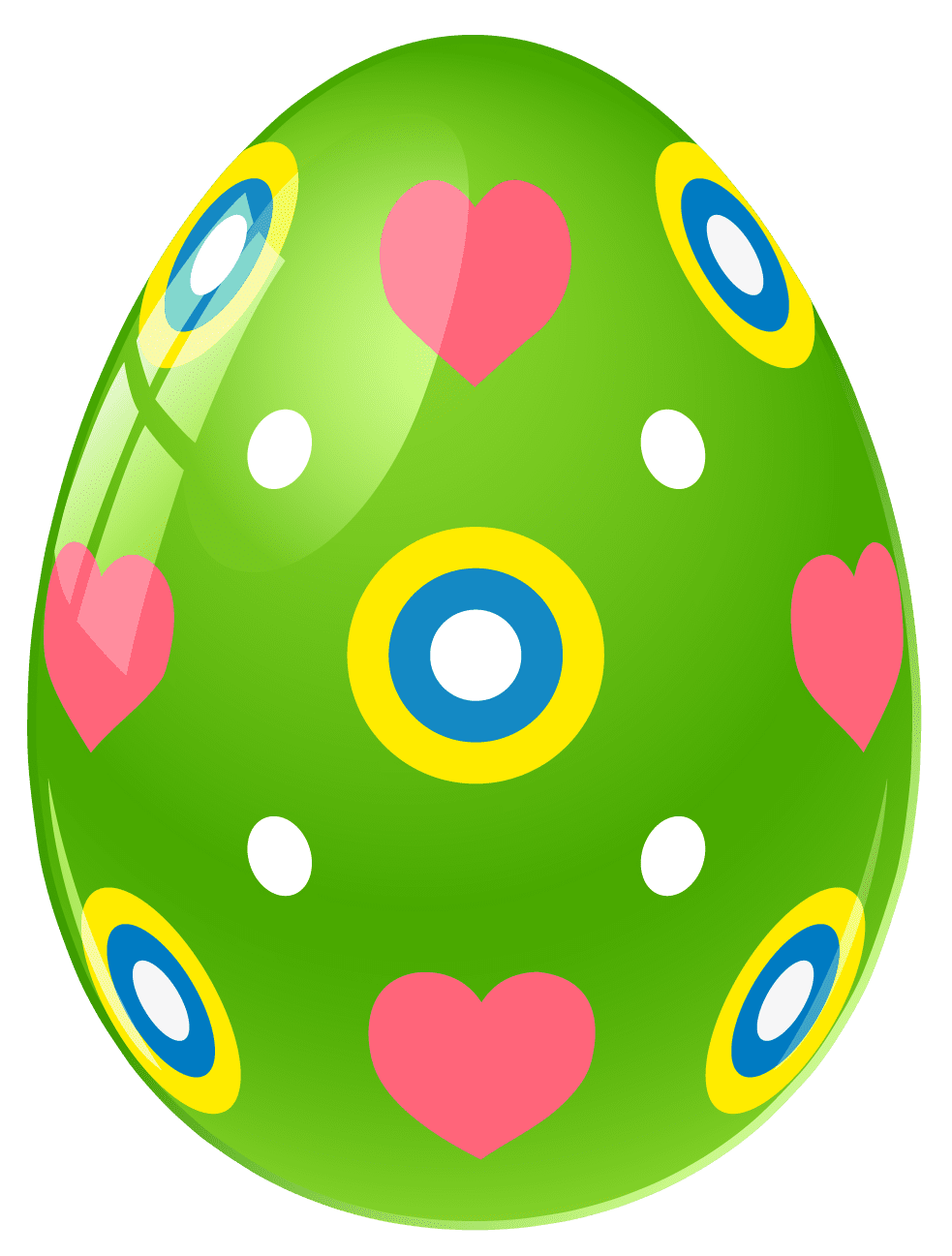 For egg green easter with hearts clipart picture