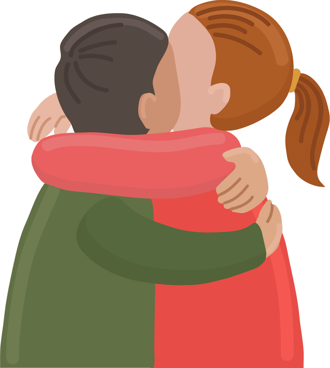 Hugging hug vector clipart images