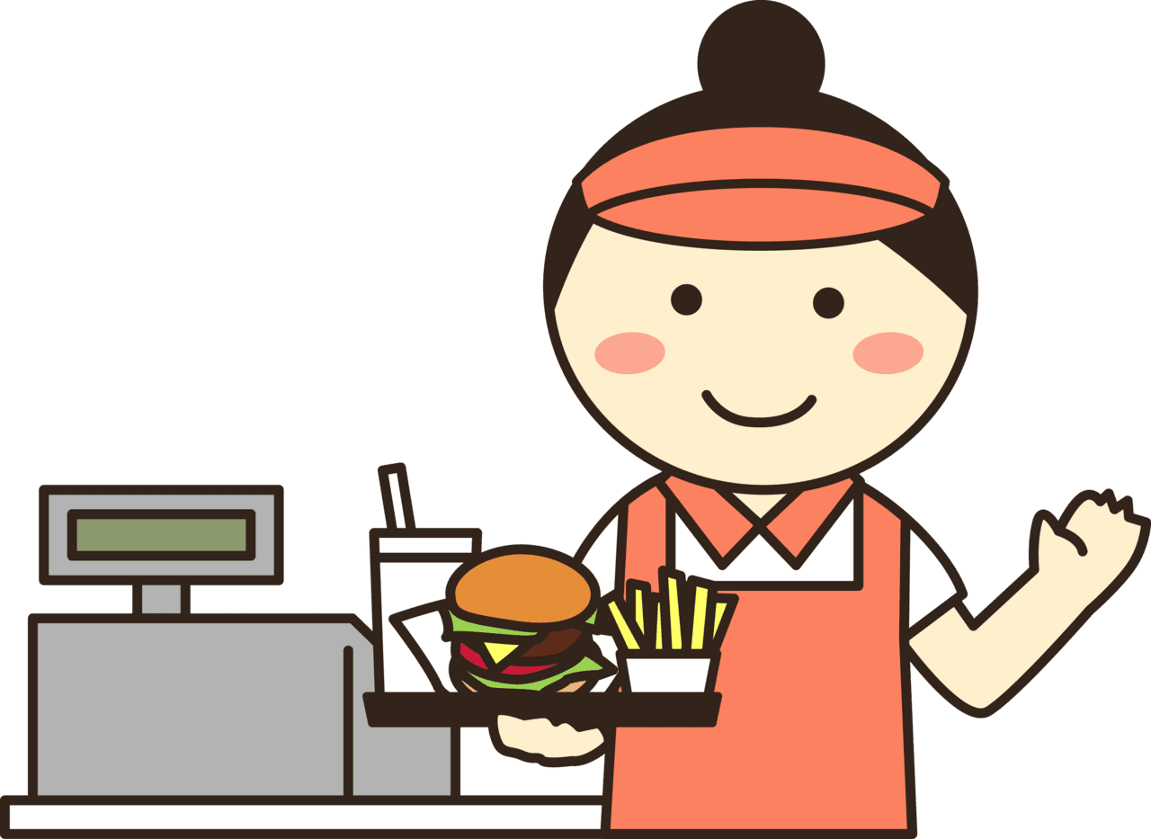 Fast food restaurant staff vector clipart images