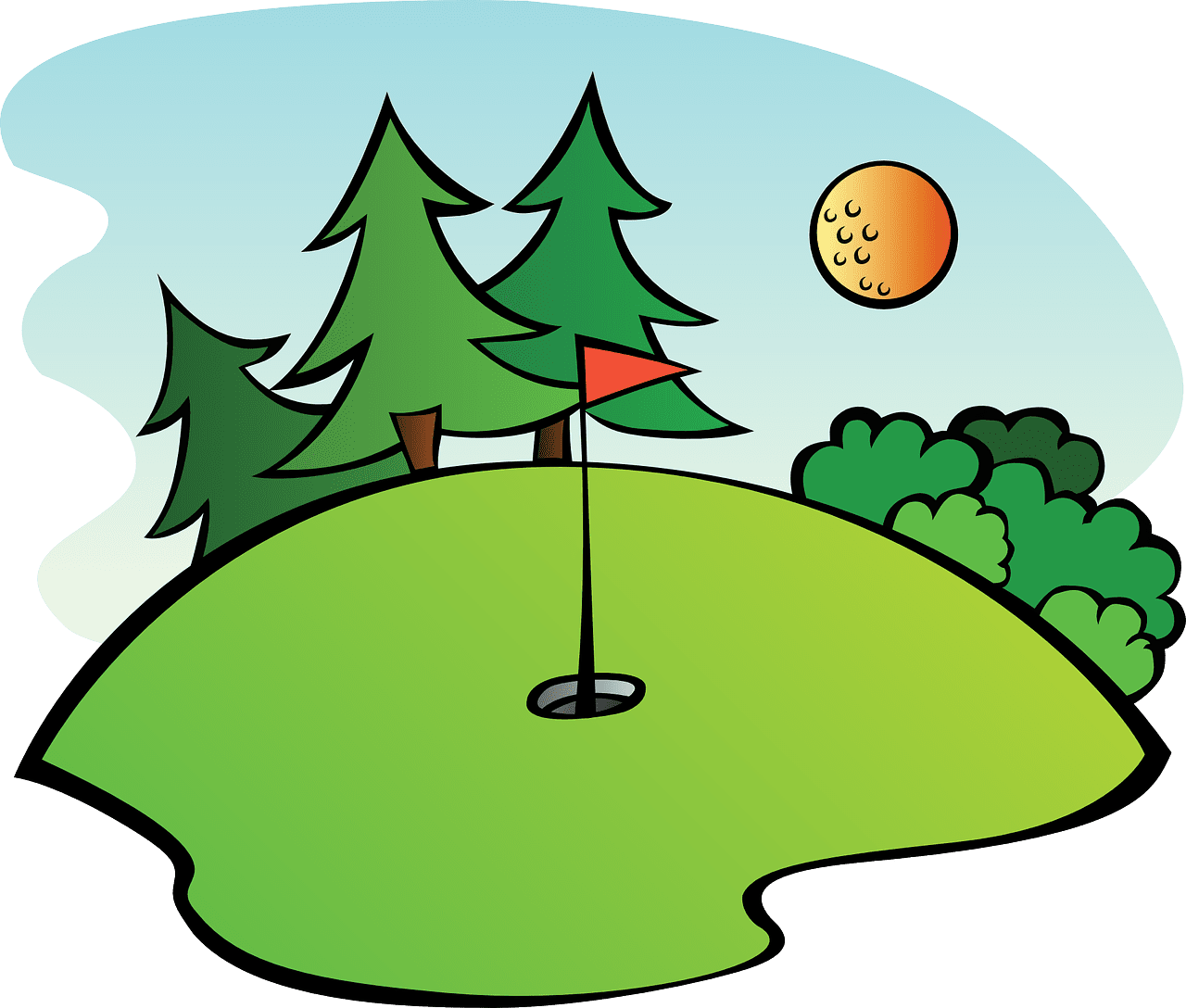 Golf club course images clipart