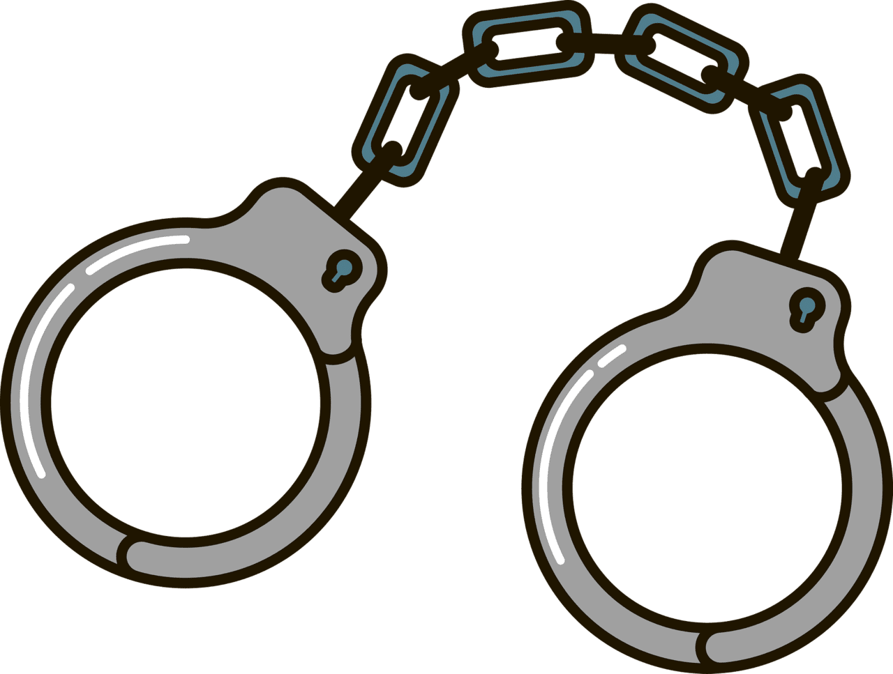 Handcuffs vector clipart images