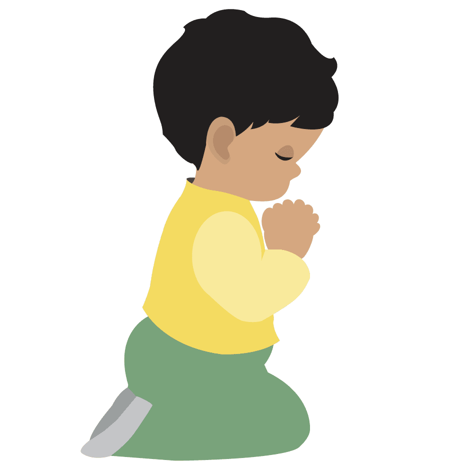 Praying pin page clipart free