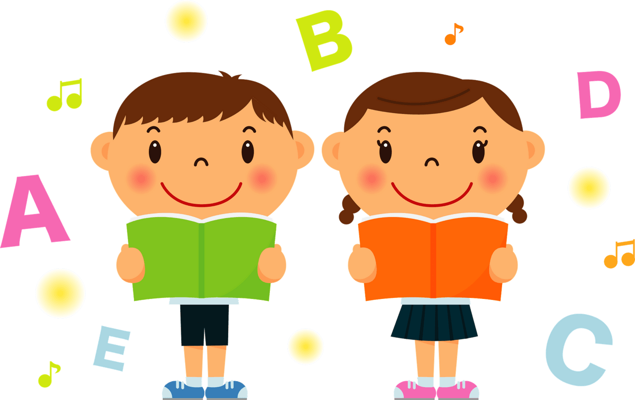 Children are learning english vector clipart images