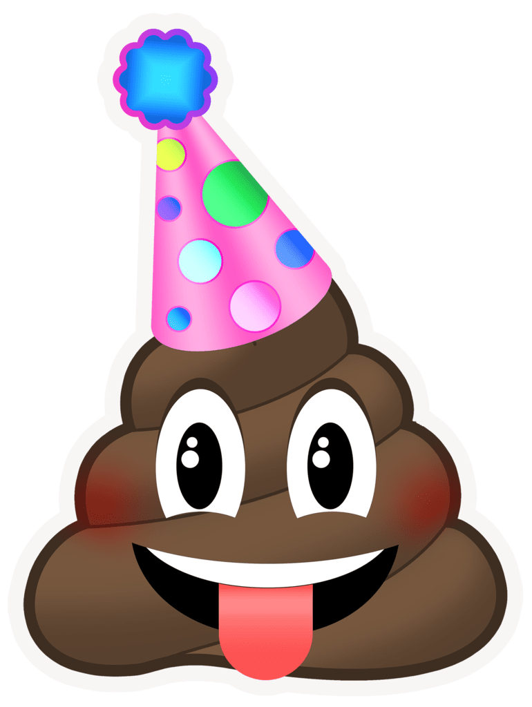 Poop pile of poo emoji birthday happiness shirt clipart picture