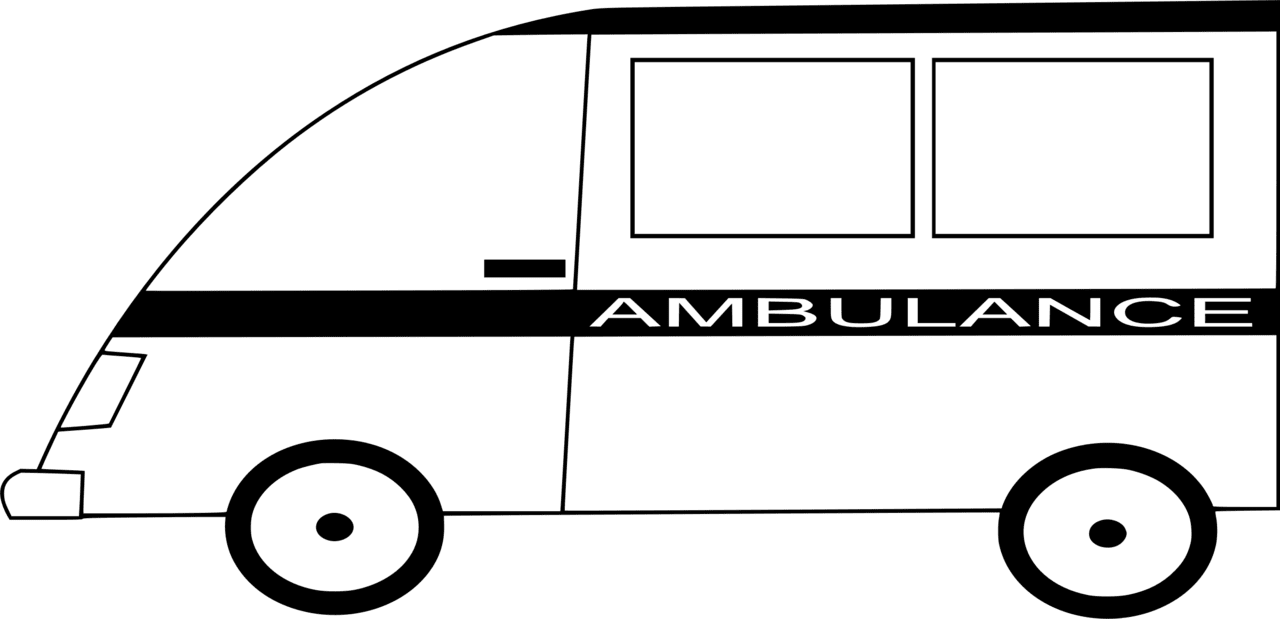 Hd ambulance clipart simple outline image of