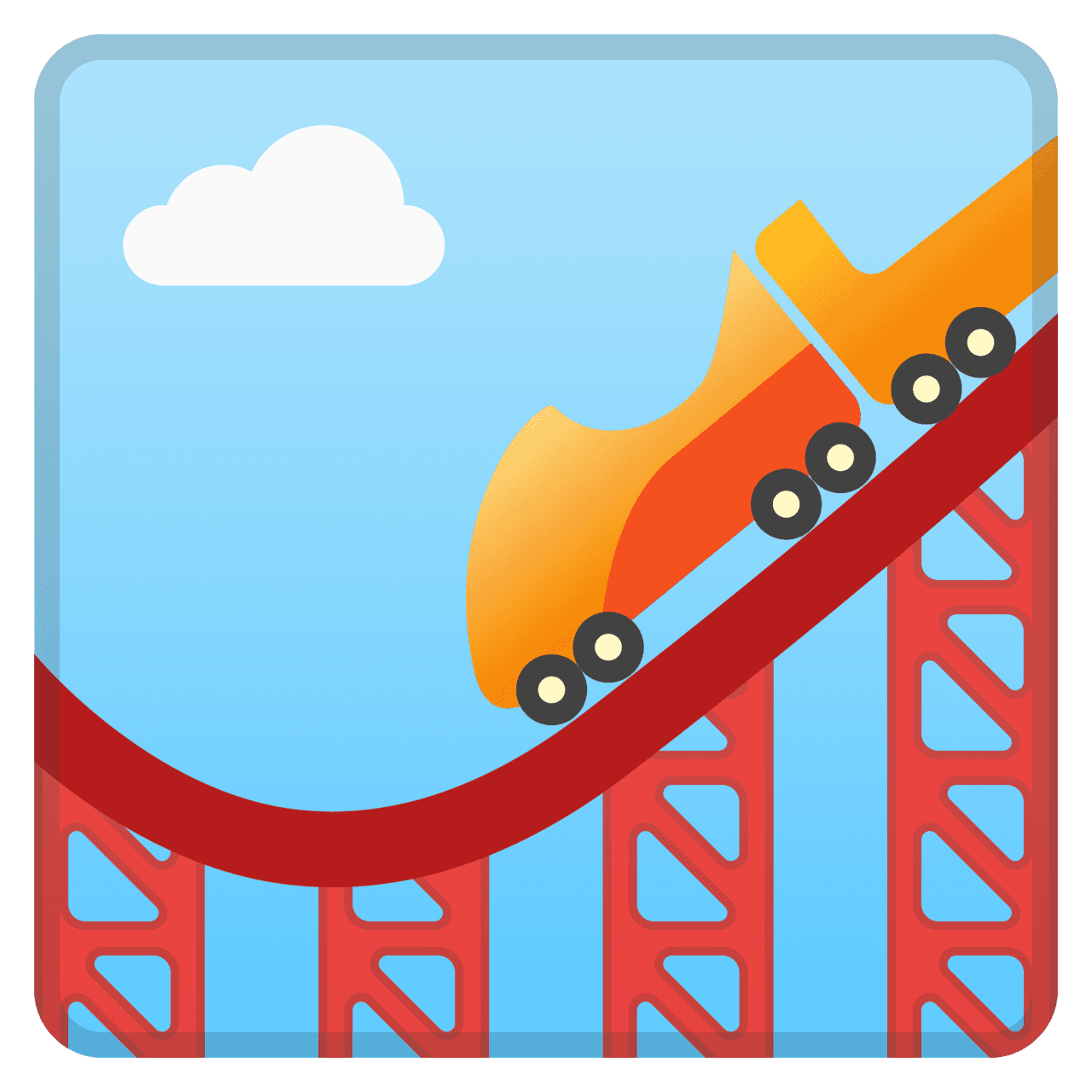 Roller coaster vector emoji clipart 2