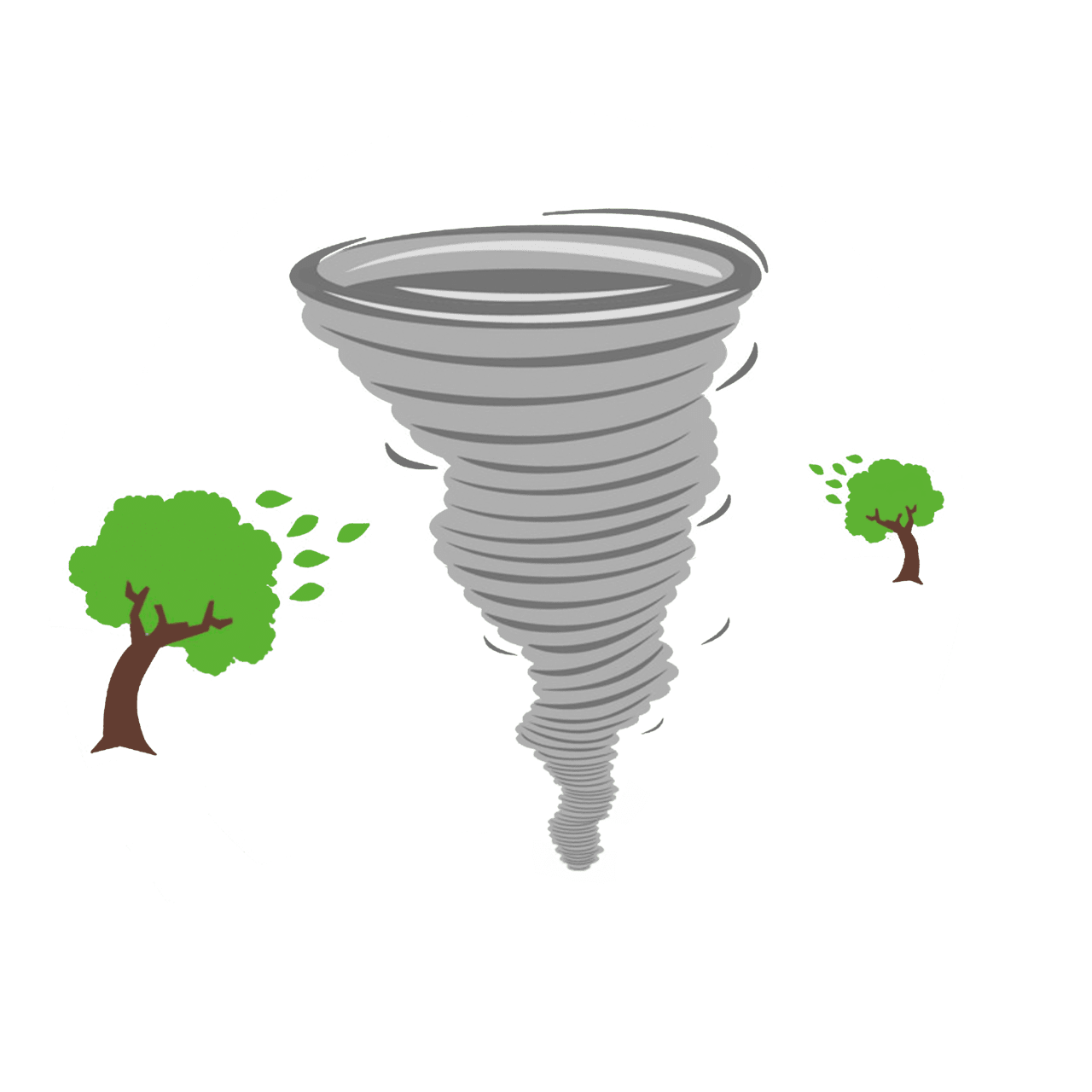 Tornado cartoon storm clipart vector