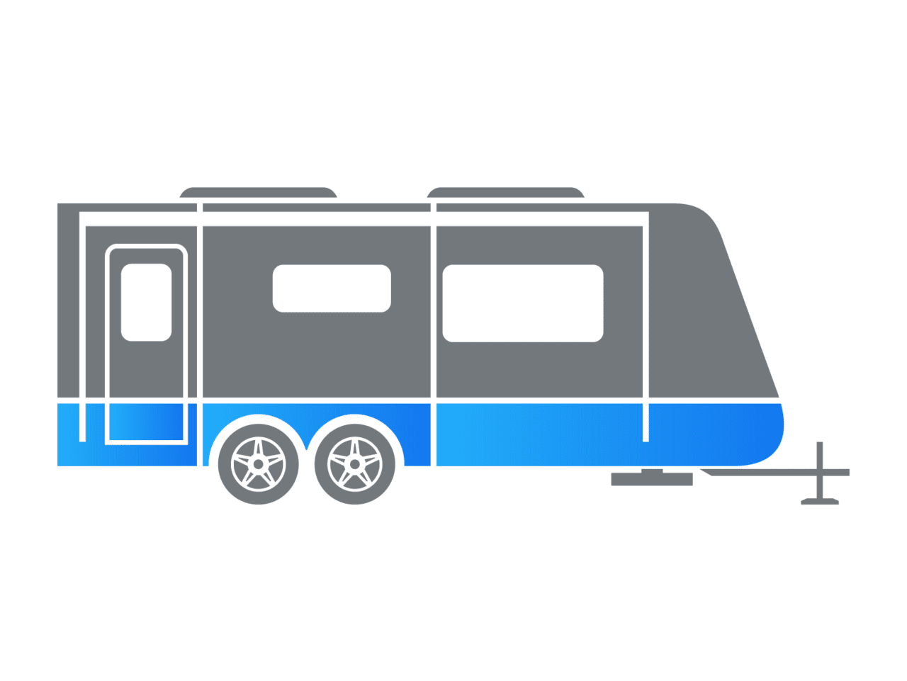 Camper rv us clipart vector