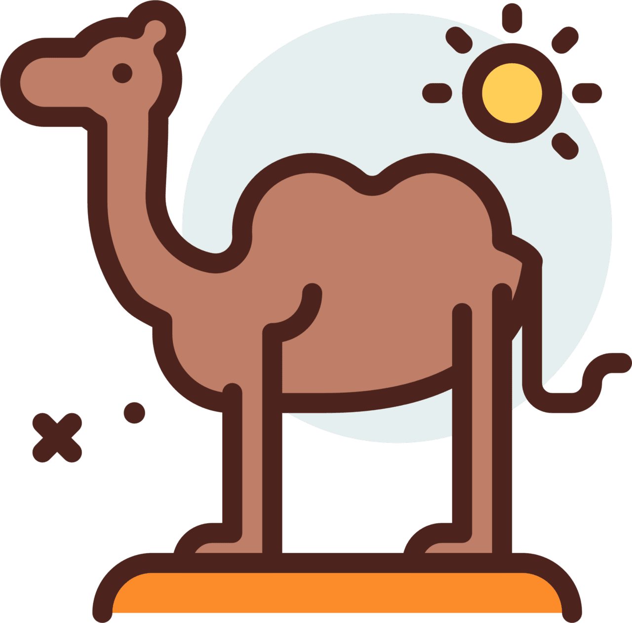 Camel for clipart vector