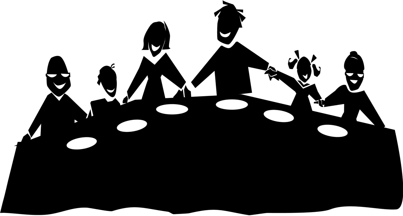 Hd meal clipart team dinner family table image