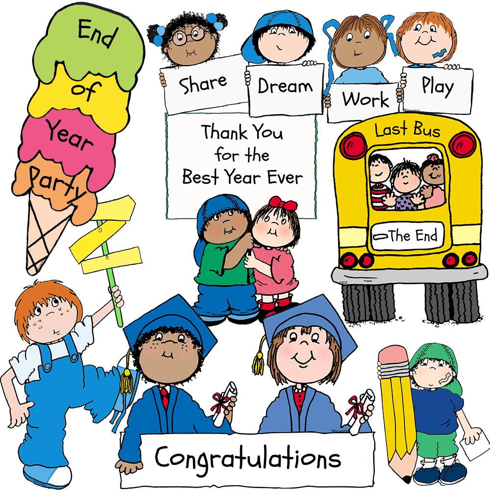 Picture day clipart end of year kids