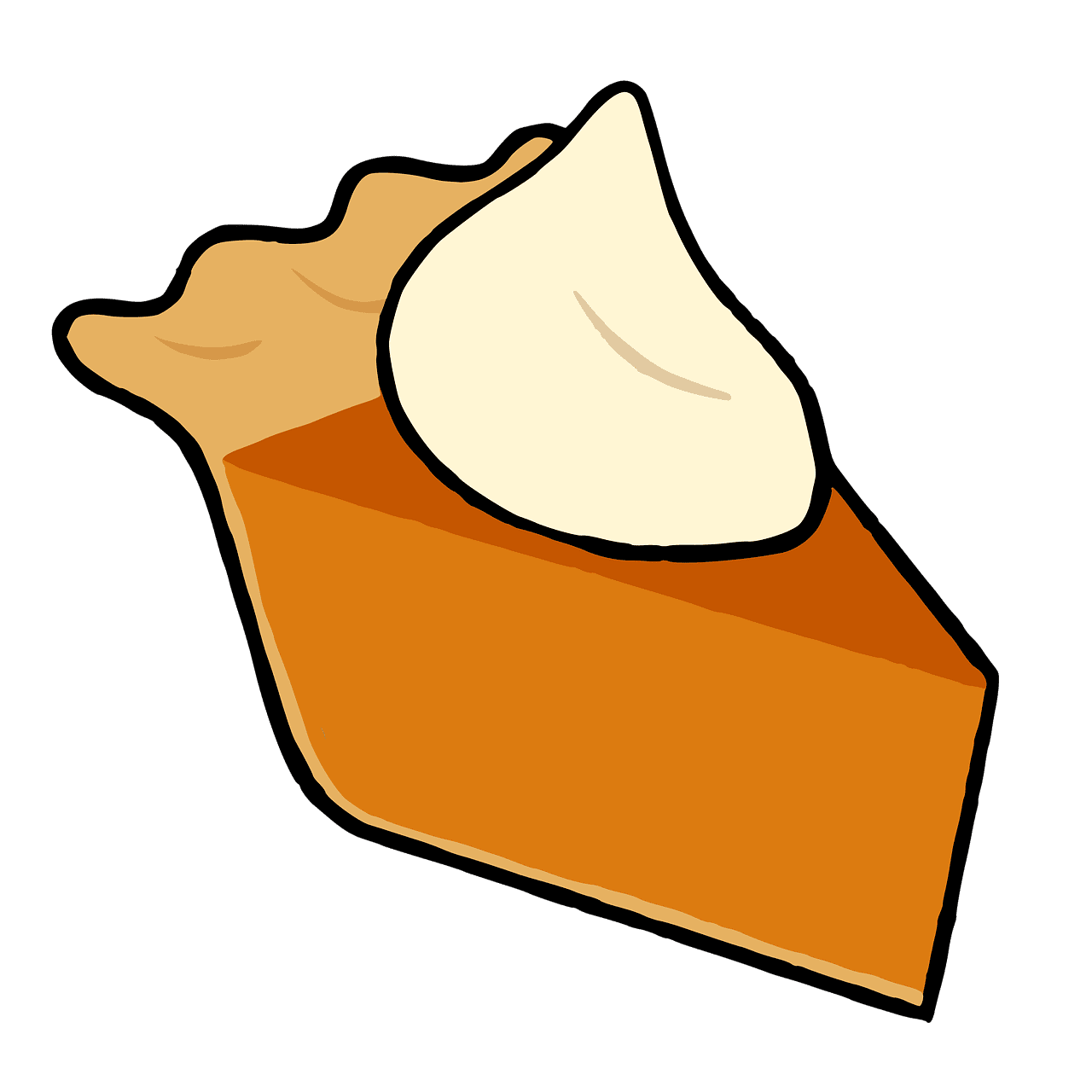 Pumpkin pie tart image clipart