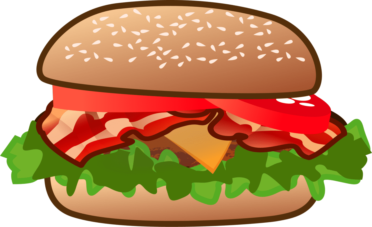 Bacon cheeseburger emoji for clipart photo