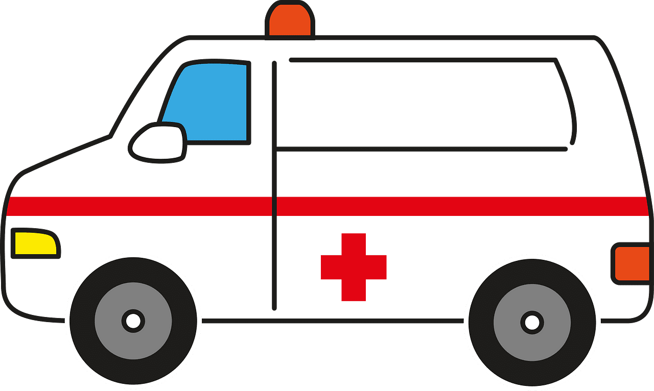 Ambulance car vector clipart images