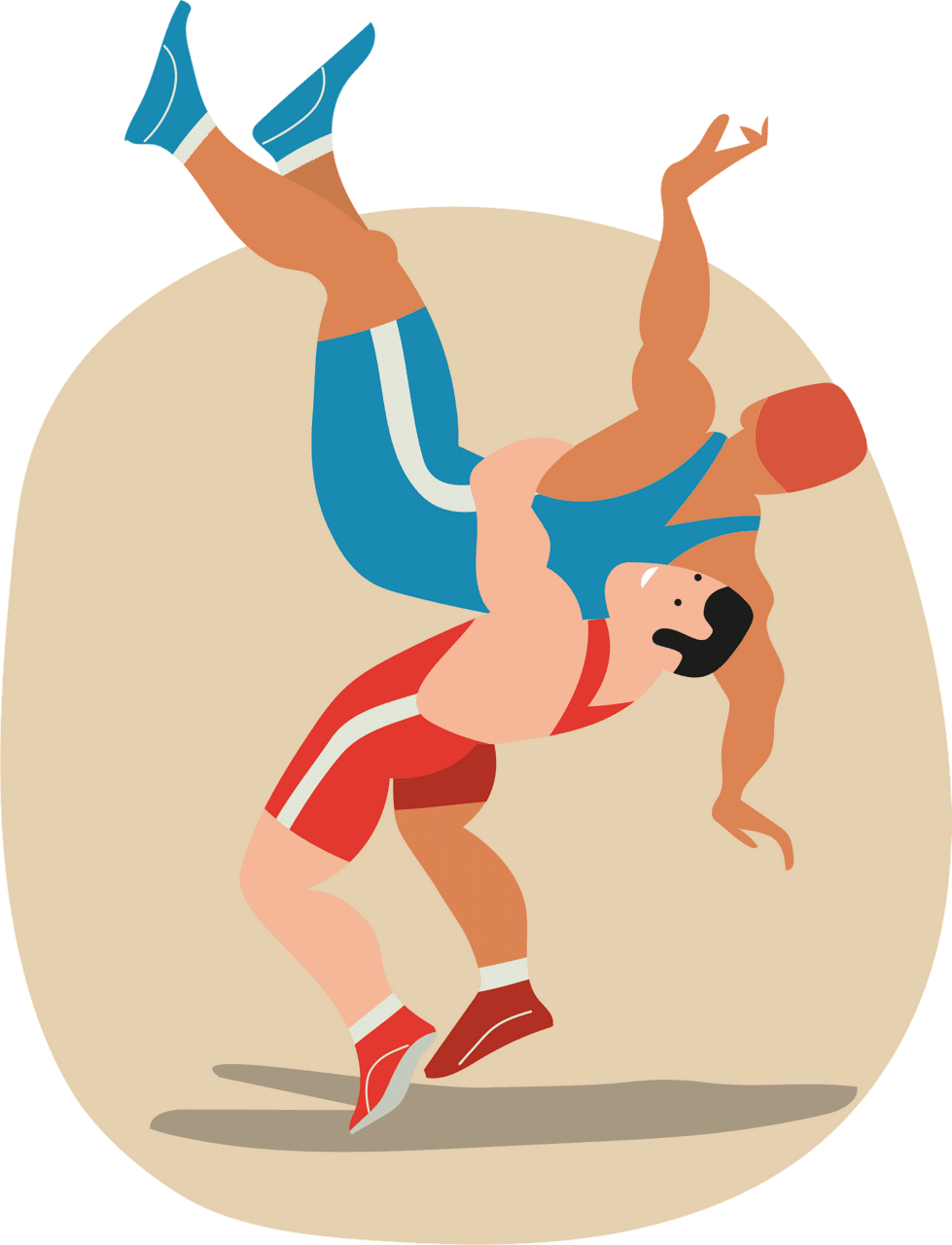 Wrestling vector clipart images 2