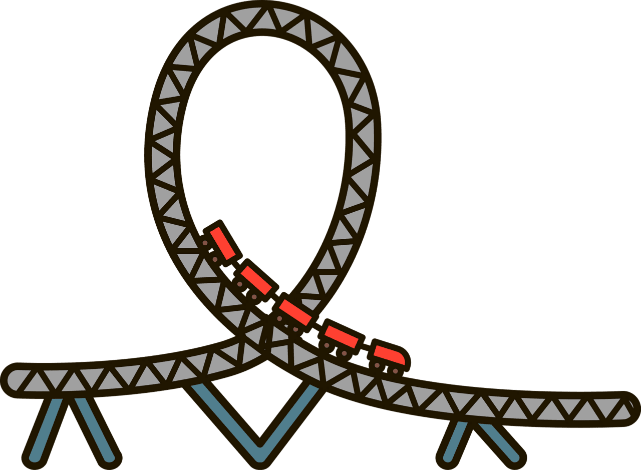 Roller coaster vector clipart images
