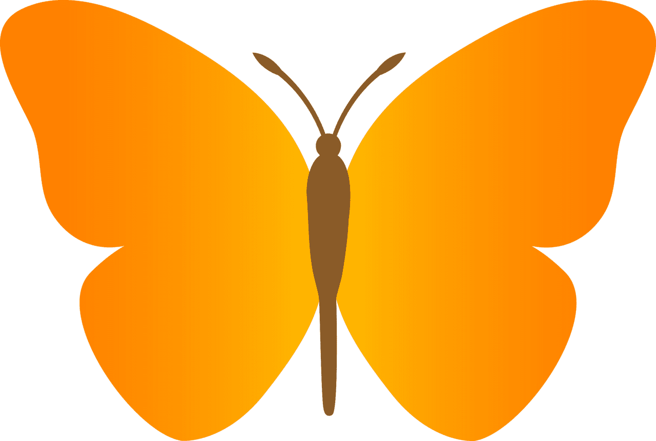 Arts clipart simple butterfly free