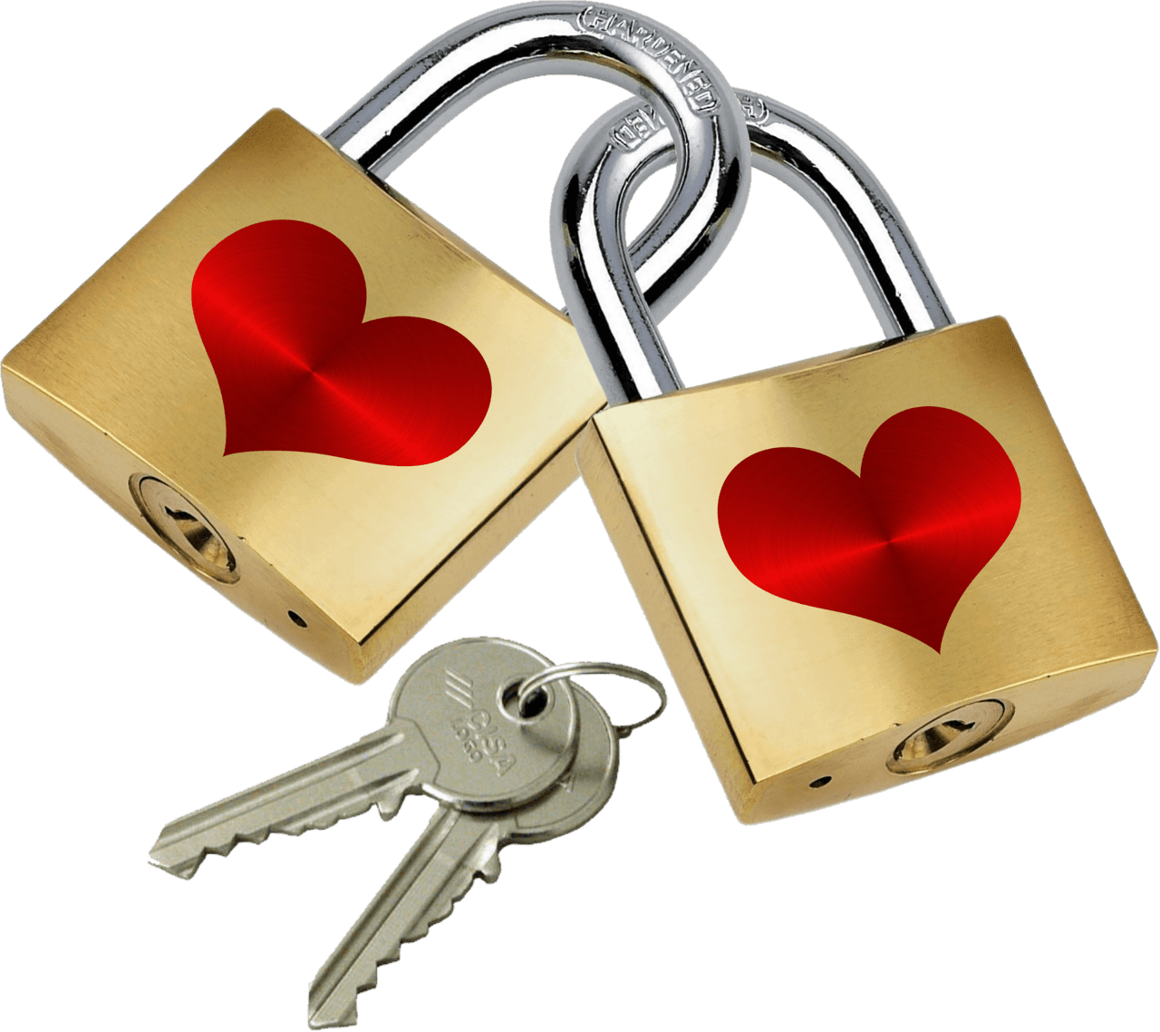 Lock with hearts vector clipart images
