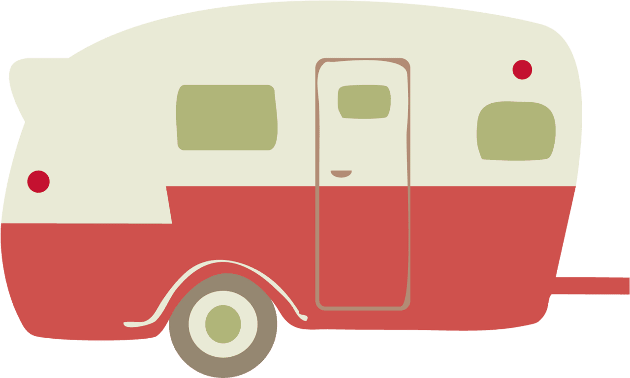 Camper caravan vector graphic clipart