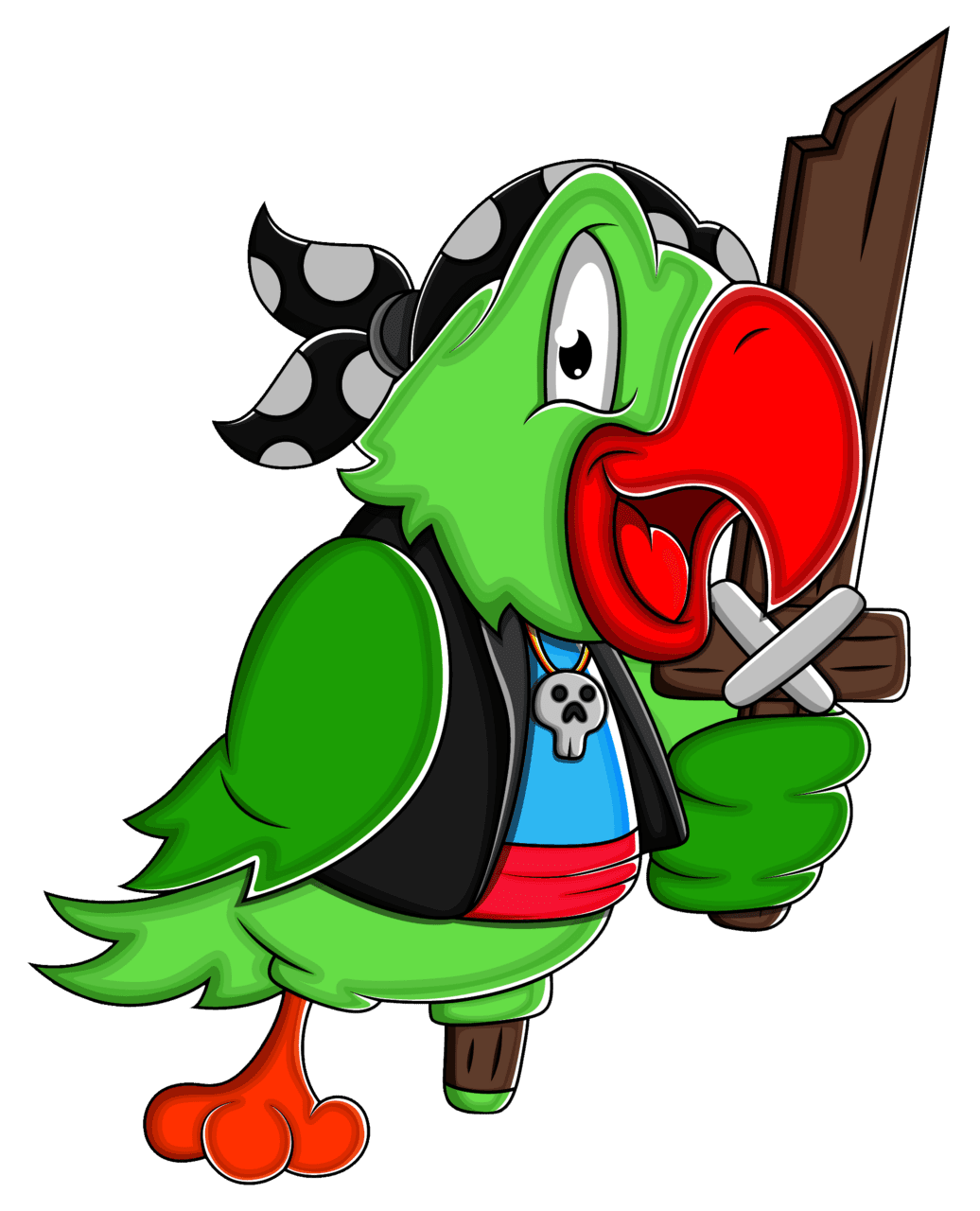 Parrot pin page clipart photo 2