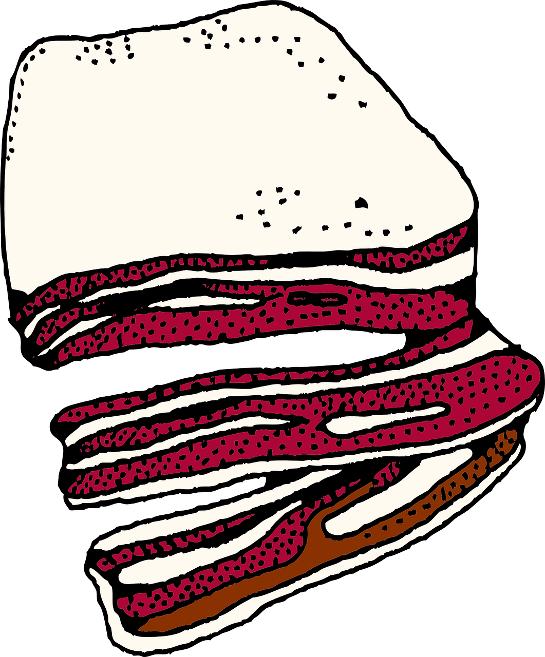 Bacon pork belly cured vector graphic clipart