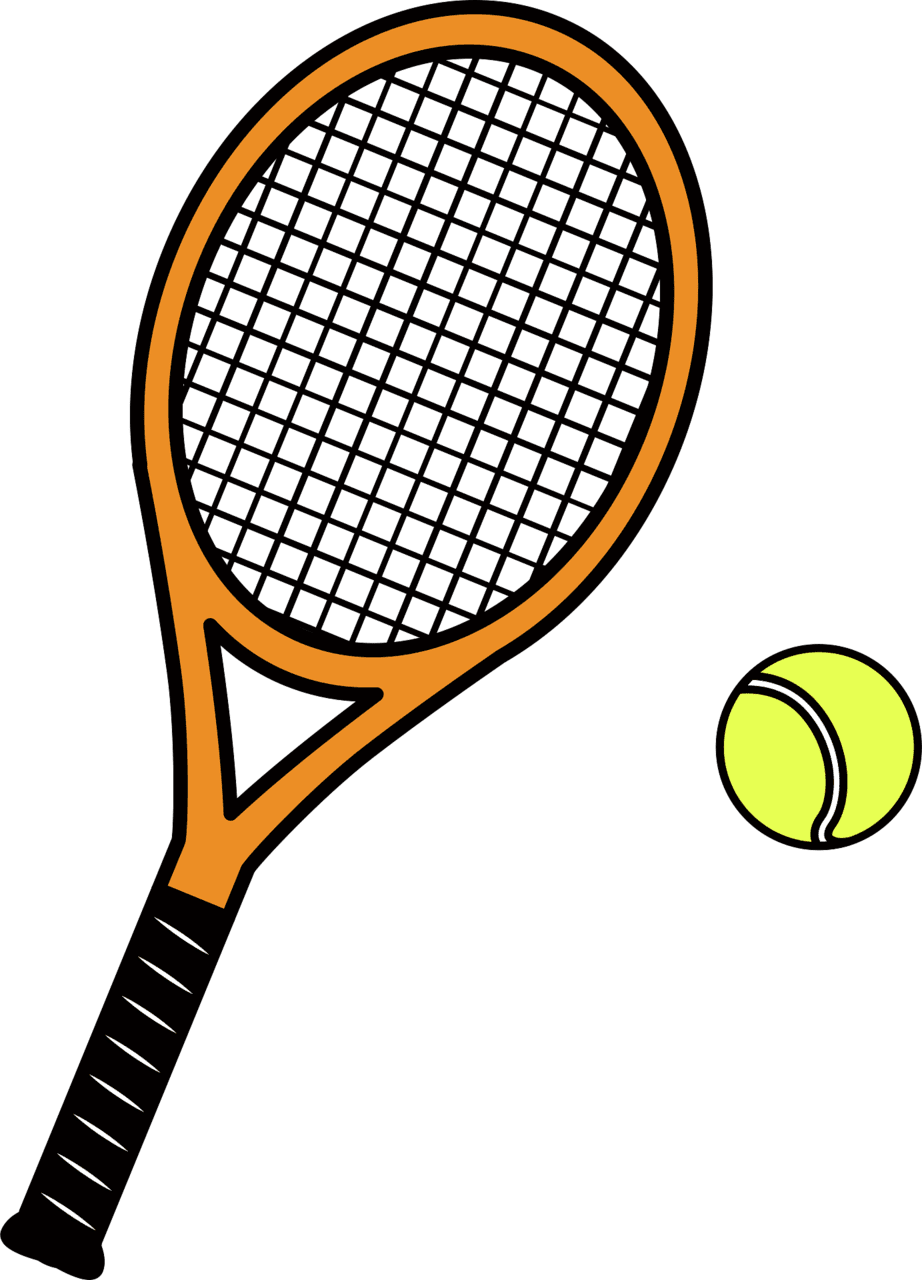 Tennis racket and ball vector clipart images 2
