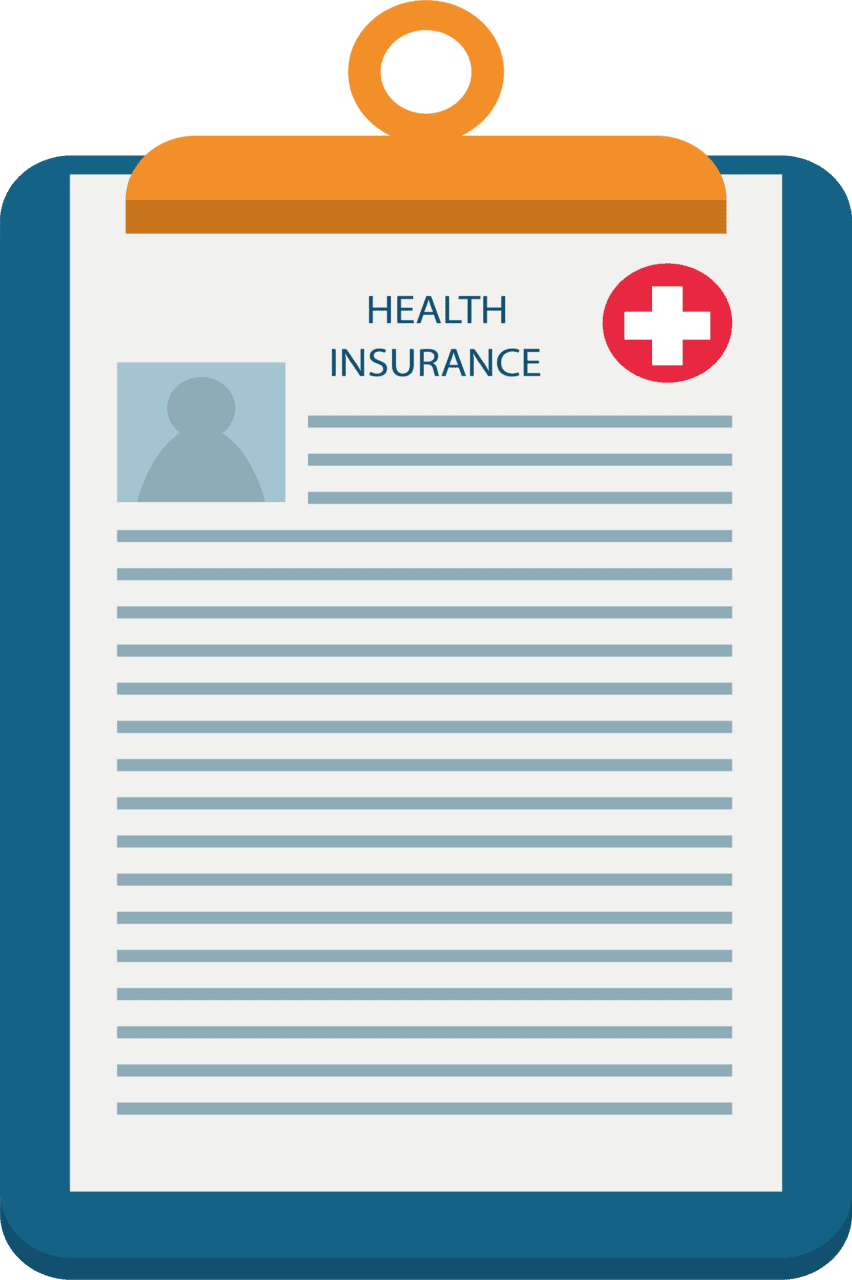 Clipboard life insurance health vector image clipart