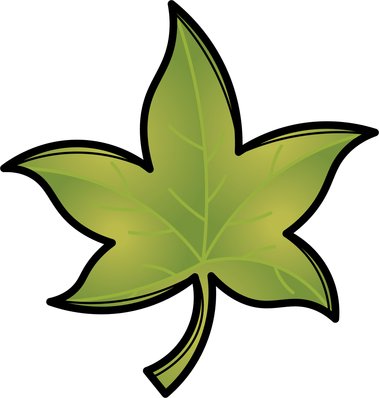 Autumn leaf pin page clipart image 2