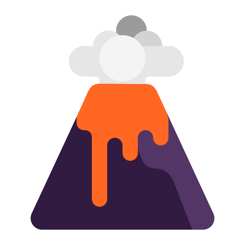 Volcano emoji clipart background 3