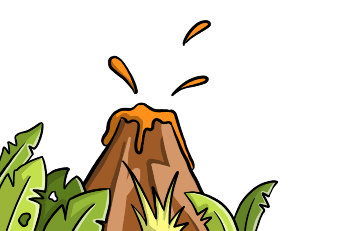 Volcano flp clipart vector