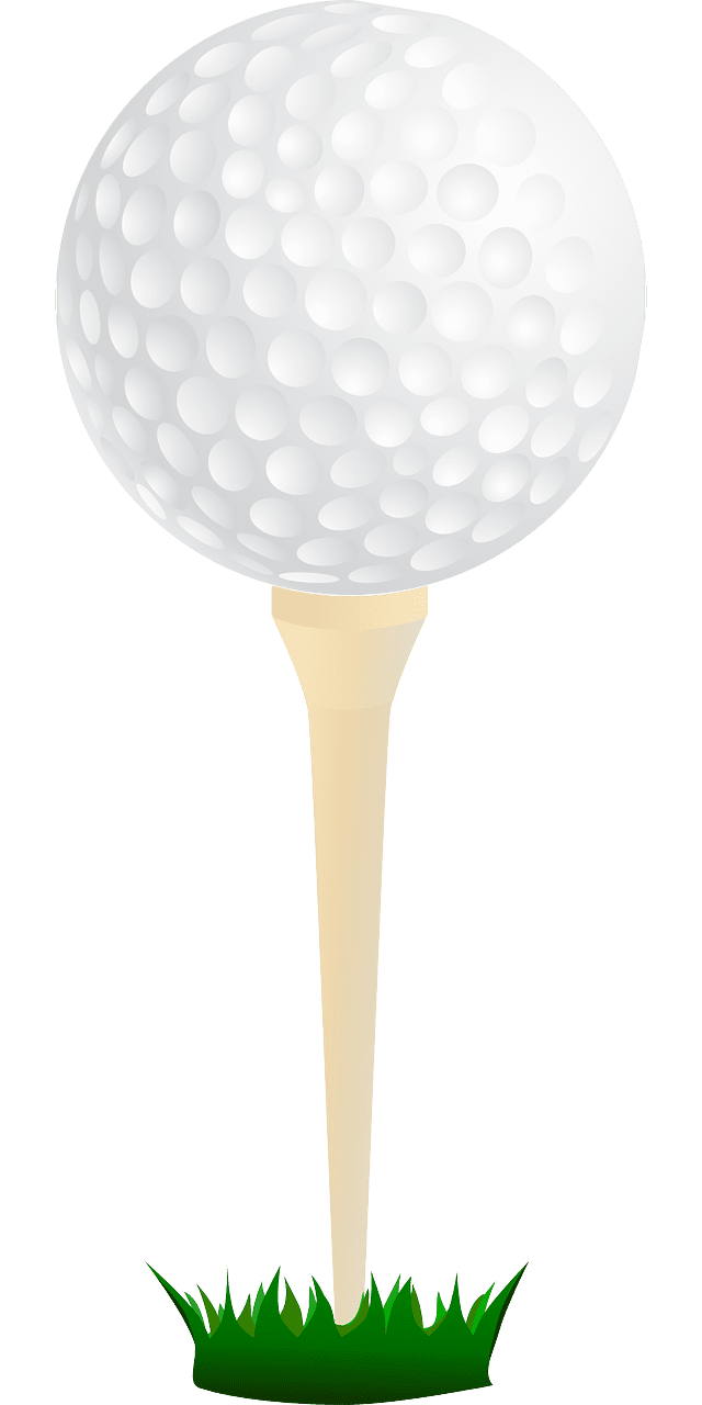 Golf ball golfing vector graphic clipart