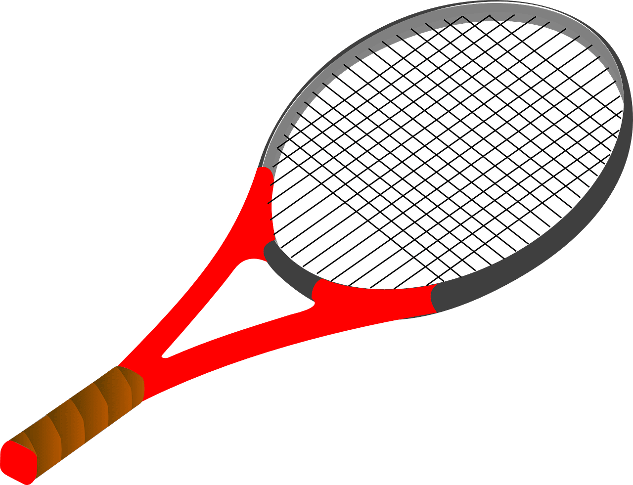 Tennis racket drawing vector graphic clipart