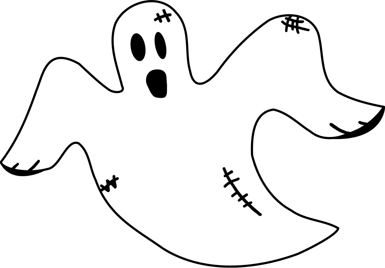 Cute ghost clipart logo