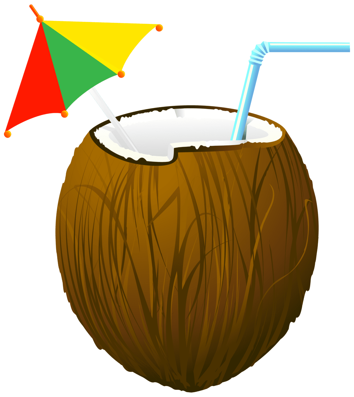 Coconut cocktail clipart image high quality images and