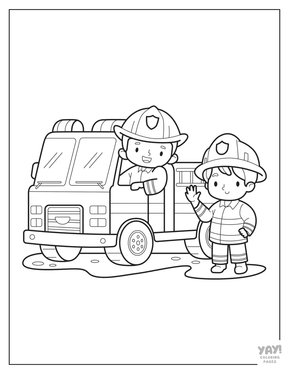 Firetruck fire truck coloring pages printable clipart logo