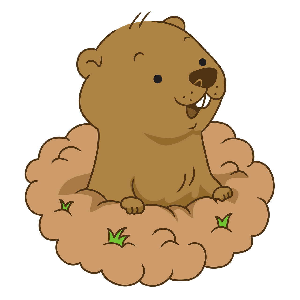 Groundhog wildlife nature image clipart