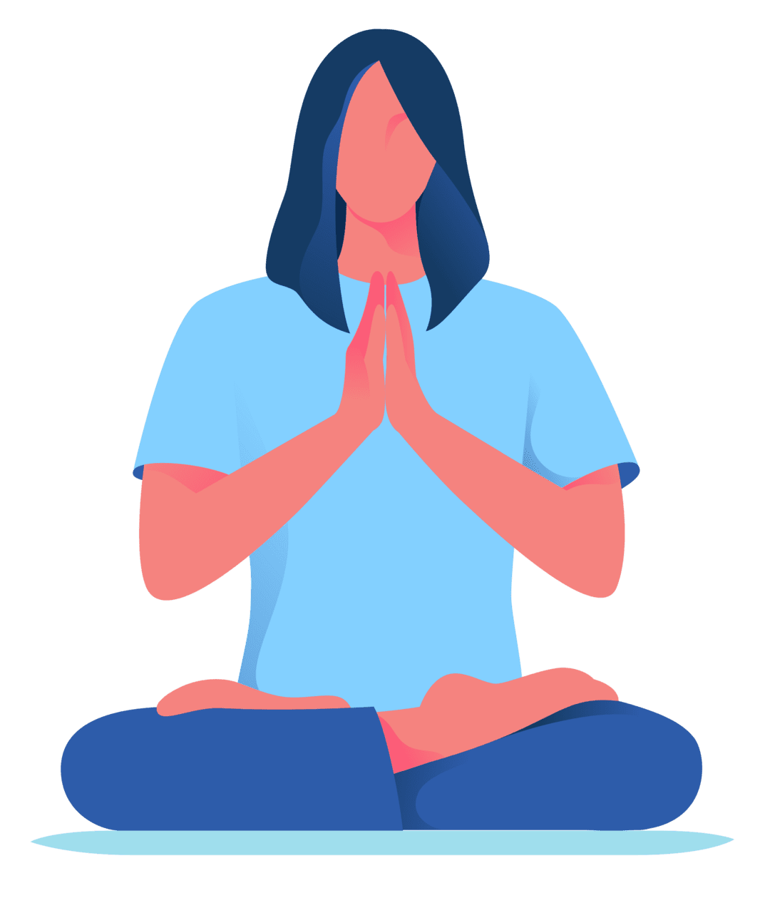 Yoga woman sitt meditation pose clipart logo